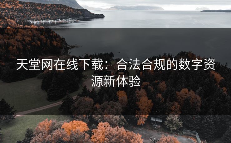 天堂网在线下载：合法合规的数字资源新体验